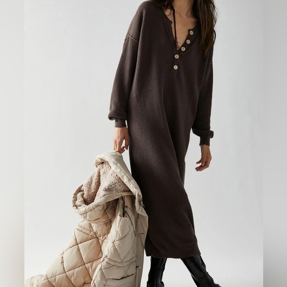 NWOT $98 Free People Hailee Sweater Midi Dress